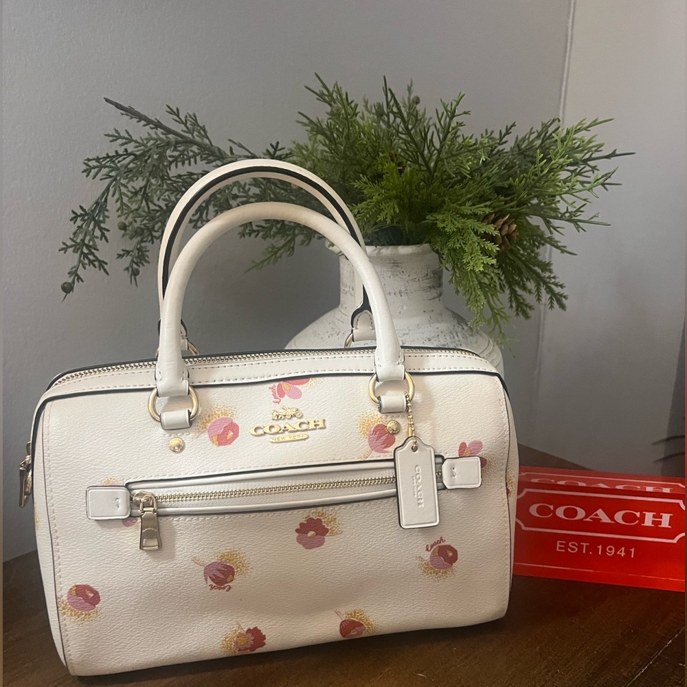 Coach Floral Print Rowan Satchel